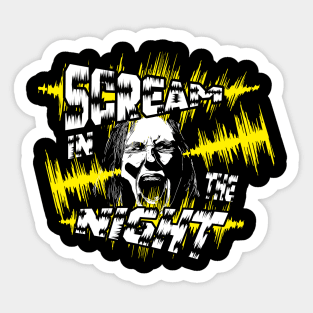 Gothic Theme Scream in the Night Sticker